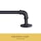 Kenney Mfg Kenney Adler 5/8" Indoor/Outdoor Rust-Resistant Wrap Around Curtain Rod, 28-48", Black KN90030NP - alternate 2